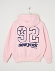 Switch New York Sports Oversized Zip Up Hoodie, Baby Pink product photo View 04 S