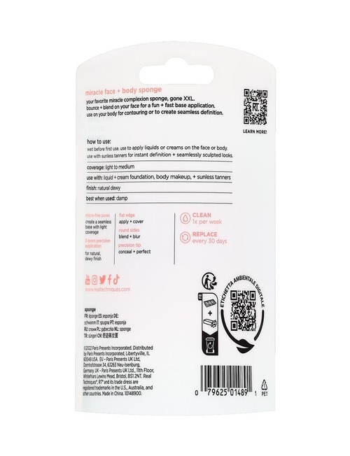 Real Techniques Miracle Face & Body Sponge product photo View 29 L