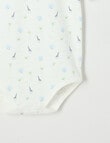 Little Bundle Essential Stretch Cotton Short Sleeve Wrap Bodysuit, Safari product photo View 03 S