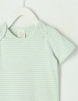 Little Bundle Essential Stretch Cotton Short Sleeve Bodysuit Yarn Dyed product photo View 02 S