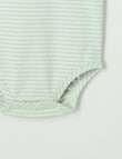 Little Bundle Essential Stretch Cotton Short Sleeve Bodysuit Yarn Dyed product photo View 03 S
