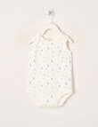 Little Bundle Essential Stretch Cotton Sleeveless Bodysuit, Safari product photo