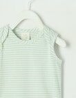 Little Bundle Essential Stretch Cotton Sleeveless Bodysuit Yarn Dyed product photo View 02 S