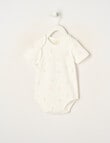 Little Bundle Essential Stretch Cotton Short Sleeve Bodysuit, Flower product photo