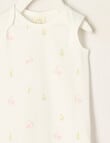 Little Bundle Essential Stretch Cotton Sleeveless Bodysuit, Flower product photo View 02 S