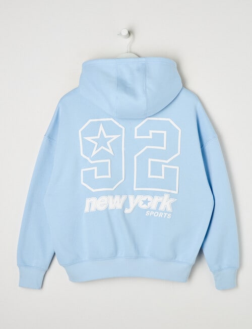 Switch New York Sports Oversized Zip Up Hoodie, Baby Blue product photo View 04 L