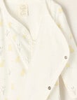 Little Bundle Essential Stretch Cotton Long Sleeve Wrap Bodysuit, Duckling product photo View 03 S