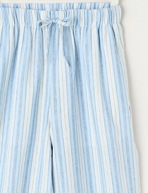 Switch Isla Tie Waist Linen Blend Stripe Pant, Light Blue product photo View 02 L
