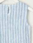 Switch Isla Linen Blend Stripe Peplum Top, Light Blue product photo View 02 S