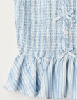 Switch Isla Linen Blend Stripe Peplum Top, Light Blue product photo View 03 S