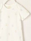 Little Bundle Essential Stretch Cotton Short Sleeve Bodysuit, Teddy product photo View 02 S