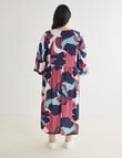 Studio Curve Oversized Floral Pocket Dress, Wine & Sage product photo View 02 S