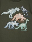 Mac & Ellie Dino Glow Short Sleeve Tee, Olive product photo View 02 S