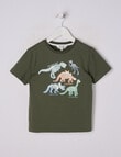Mac & Ellie Dino Glow Short Sleeve Tee, Olive product photo