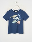 Mac & Ellie Glow Dino Short Sleeve Tee, Indigo product photo