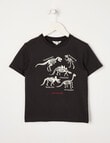 Mac & Ellie Glow Dino Short Sleeve Tee, Charcoal product photo