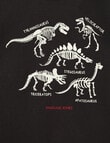 Mac & Ellie Glow Dino Short Sleeve Tee, Charcoal product photo View 02 S