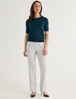 Oliver Black Short Sleeve Knit Jumper, Deep Teal product photo View 03 S