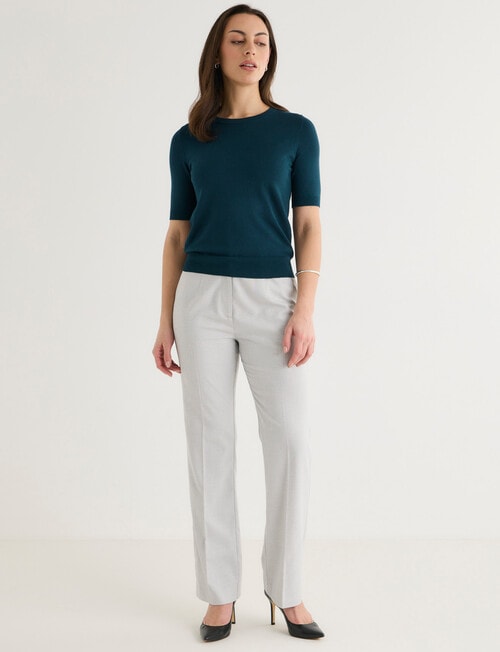 Oliver Black Short Sleeve Knit Jumper, Deep Teal product photo View 03 L