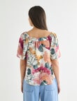 Whistle Square Neck Top, Spring Bouquet product photo View 02 S