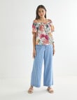 Whistle Square Neck Top, Spring Bouquet product photo View 03 S