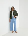 Whistle Ruched Sleeve Linen Blend Jacket, Gable product photo View 03 S