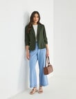Whistle Ruched Sleeve Linen Blend Jacket, Gable product photo View 05 S