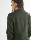 Whistle Ruched Sleeve Linen Blend Jacket, Gable product photo View 07 S