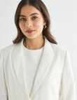 Whistle Ruched Sleeve Linen Blend Jacket, Ivory product photo View 05 S