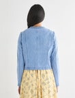 Whistle Denim Braided Jacket, Light Wash product photo View 02 S