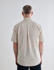 Chisel Linen Blend Short Sleeve Shirt, Sand product photo View 02 S