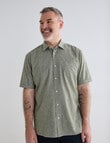 Chisel Linen Blend Short Sleeve Shirt, Khaki product photo View 04 S