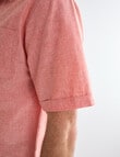 Chisel Linen Blend Short Sleeve Shirt, Peach product photo View 05 S