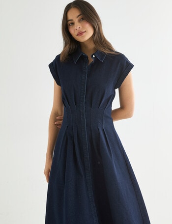 Whistle Denim Waist Dress, Dark Wash product photo