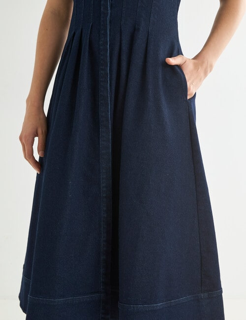 Whistle Denim Waist Dress, Dark Wash product photo View 05 L