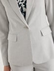 Oliver Black Long Sleeve Blazer, Moonstone product photo View 05 S