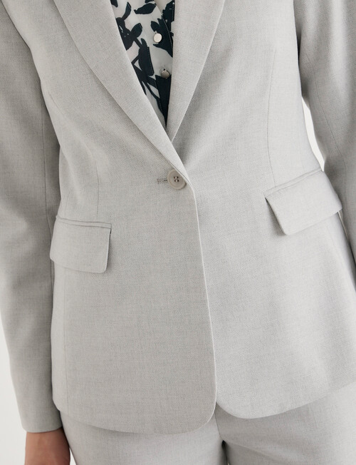 Oliver Black Long Sleeve Blazer, Moonstone product photo View 05 L