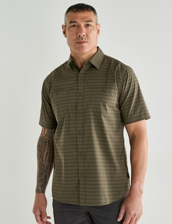 Kauri Trail Base Stretch Short Sleeve Shirt, Olive product photo