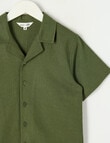 Mac & Ellie Linen Blend Short Sleeve Shirt, Leaf product photo View 02 S