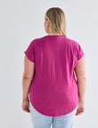 Studio Curve Organic Cotton Boxy Tee, Magenta & Metallic product photo View 02 S