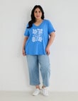 Studio Curve Organic Cotton Short Sleeve V-Neck Tee, Matisse Print product photo View 03 S
