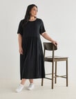 Studio Curve Short Sleeve Oversized Pocket Dress, Black product photo View 03 S