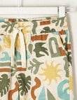 Mac & Ellie All Over Print Aztec Woven Short, Beige product photo View 02 S