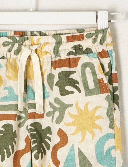 Mac & Ellie All Over Print Aztec Woven Short, Beige product photo View 02 L