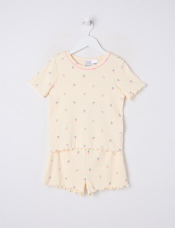 Sleep Mode Strawberry Pointelle PJ Set, 2-8 product photo