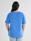 Studio Curve Flared Hem Knit Top, Marina product photo View 02 S