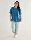 Studio Curve Flared Hem Knit Top, Baltic product photo View 03 S