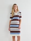 Zest Knit Polo Dress, Stripe product photo