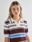 Zest Knit Polo Dress, Stripe product photo View 05 S