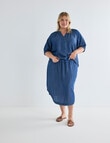Studio Curve Stitch Detail Blouse, Denim product photo View 03 S